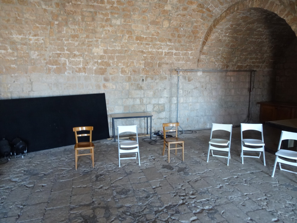 Chairs at the second floor of Fort Lovrijenac