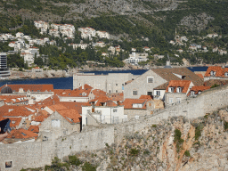 The Old Town with the southwestern city walls, viewed from the second floor of Fort Lovrijenac