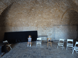 Max on a chair at the second floor of Fort Lovrijenac