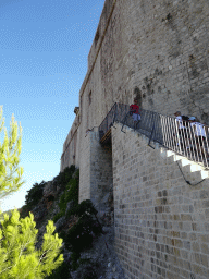 The staircase to Fort Lovrijenac, viewed from the park just below