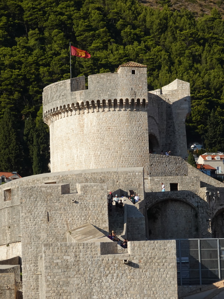 The northwestern city walls and the Tvrdava Minceta fortress, viewed from the top of the western city walls