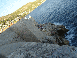 The Dubrovnik City Beach, viewed from the top of the Kula sv. Margarita fortress