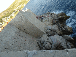 The Dubrovnik City Beach, viewed from the top of the Kula sv. Margarita fortress