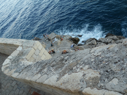 The Dubrovnik City Beach, viewed from the top of the southeastern city walls
