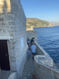 Tim and Max on top of the southeastern city walls and the Kula sv. Stjepan fortress