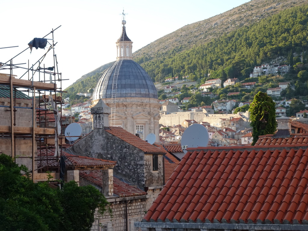 The Dubrovnik Cathedral, viewed from the top of the Kula sv. Stjepan fortress