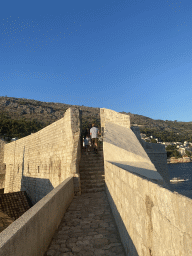 Tim and Max on top of the southeastern city walls and the Tvrdava Svetog Ivana fortress