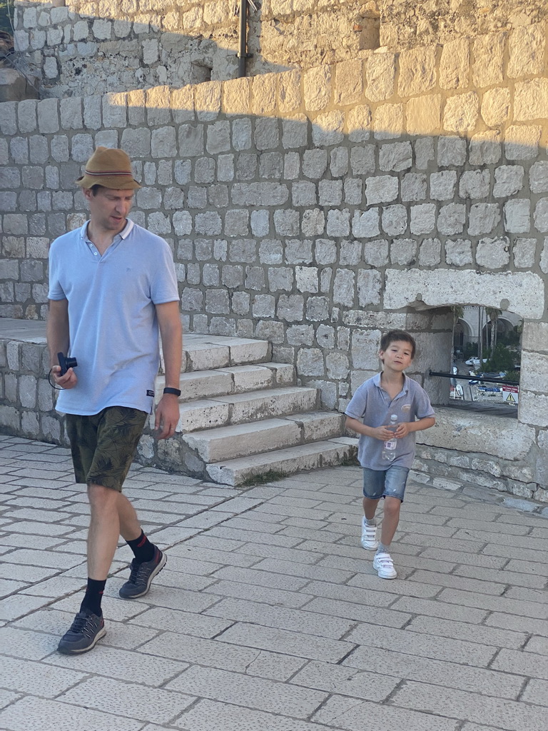 Tim and Max on top of the Tvrdava Svetog Ivana fortress