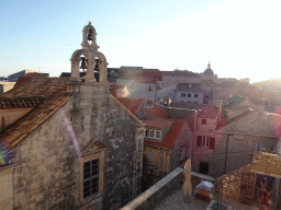 The Old Town with the Church of St. Carmen and the Dubrovnik Cathedral, viewed from the staircase from the Tvrdava Svetog Ivana fortress