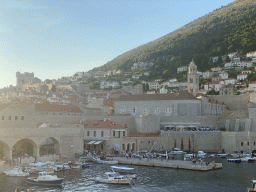 The Old Port, the Tvrdava Minceta fortress and the Dominican Monastery, viewed from the eastern city walls