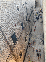 The Ulica Svetog Dominika street, the east side of the Sponza Palace and the staircase to the Dominican Monastery, viewed from the top of the eastern city walls