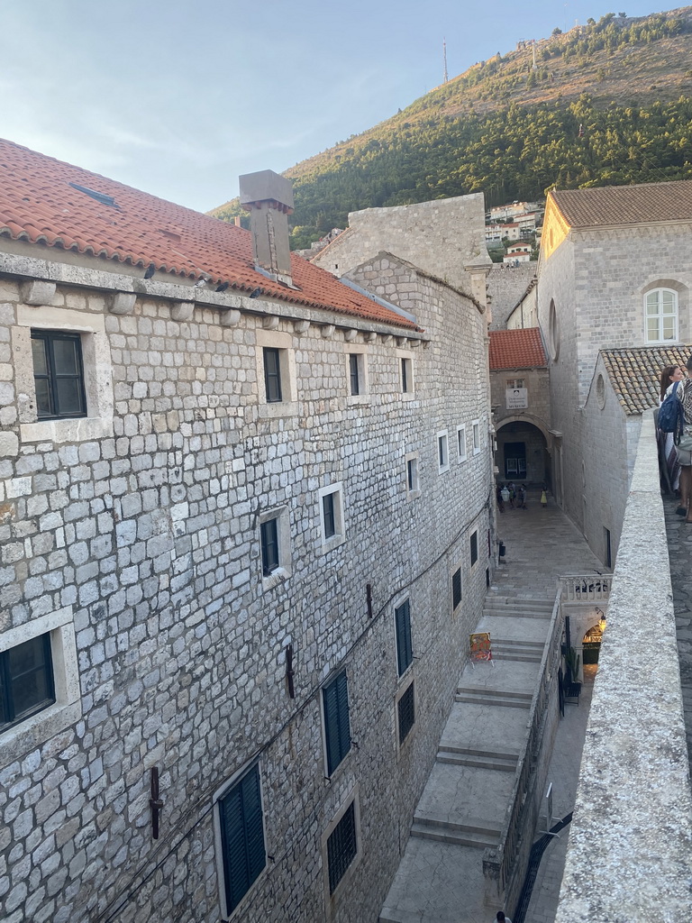 The staircase from the Ulica Svetog Dominika street to the Dominican Monastery, viewed from the top of the eastern city walls