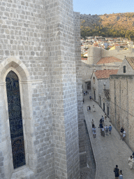 The Ulica Svetog Dominika street and the east side of the Dominican Monastery, viewed from the top of the northeastern city walls