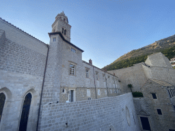 The east side and tower of the Dominican Monastery and Mount Srd, viewed from the top of the northeastern city walls