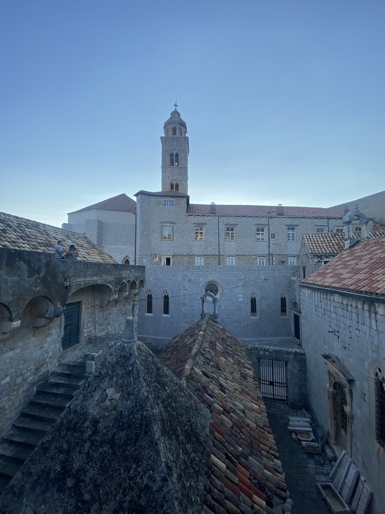 St. Luke`s Church and the east side and tower of the Dominican Monastery, viewed from the top of the northeastern city walls