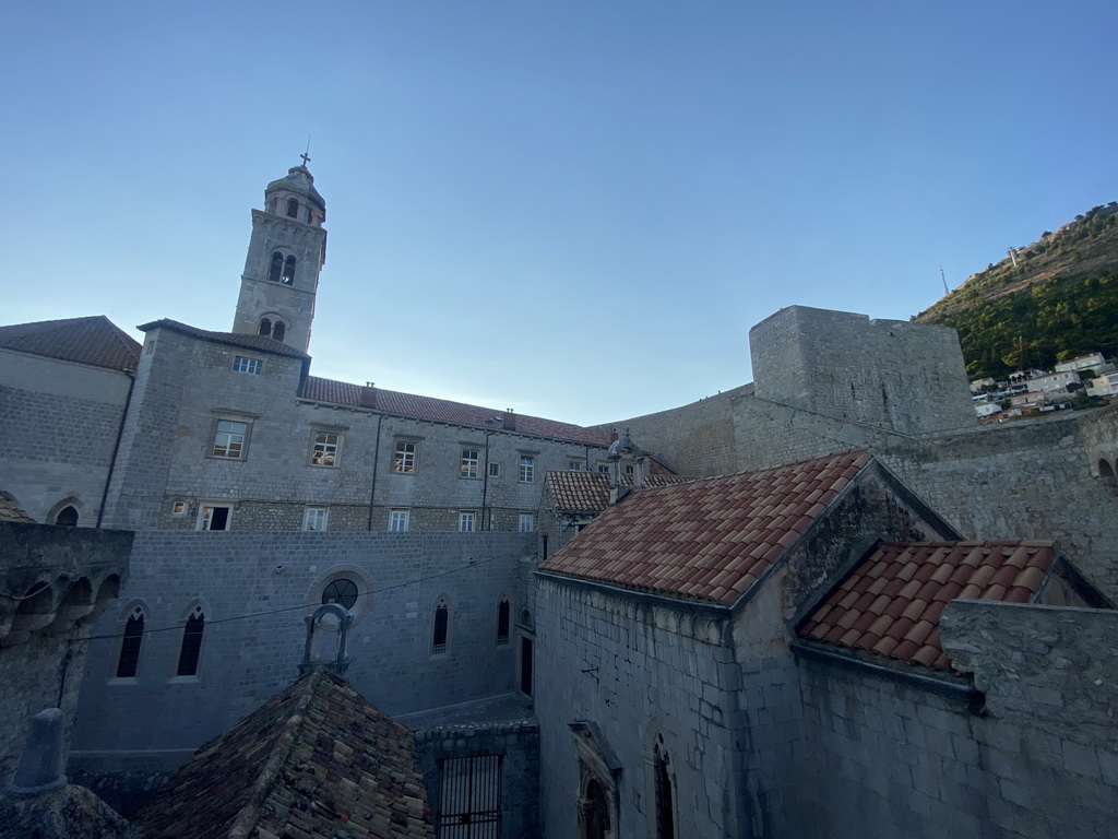 St. Luke`s Church and the east side and tower of the Dominican Monastery, viewed from the top of the northeastern city walls