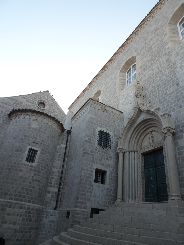 Circular staircase and gate at the south side of the Dominican Monastery at the Ulica Svetog Dominika street