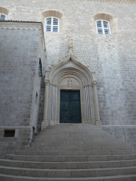 Circular staircase and gate at the south side of the Dominican Monastery at the Ulica Svetog Dominika street