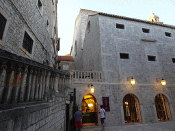 Entrance to the Dominican Monastery and the Peppino`s Gelato Garden ice cream shop at the Ulica Svetog Dominika street