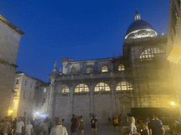 North side of the Dubrovnik Cathedral at the Poljana Marina Drica street, by night