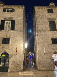 The Ulica Nikole Boidarevica street, viewed from the Stradun street, by night