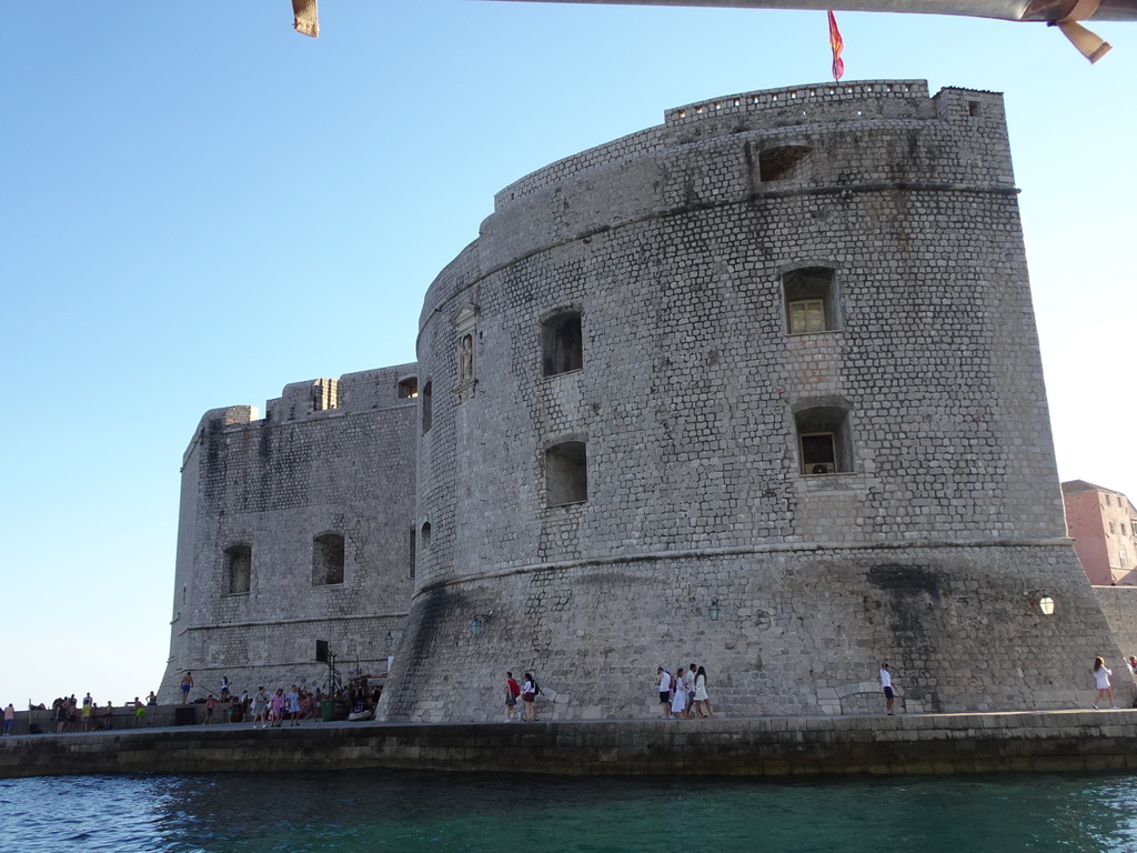 The Tvrdava Svetog Ivana fortress, viewed from the ferry from the Lokrum island