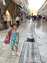 Max an the Bell Tower at the Stradun street