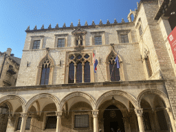 Facade of the Sponza Palace at the Stradun street