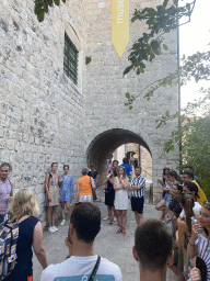 Game of Thrones tour group in front of the entrance to the Ethnografic Museum Rupe at the Ulica od orte street