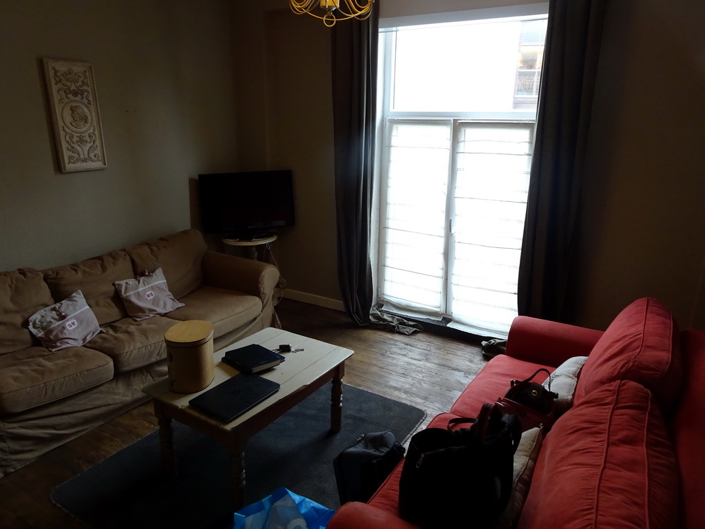 Our living room at the first floor of our apartment La Tête en l`Air