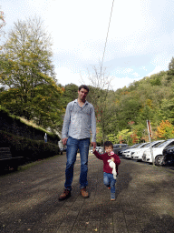 Tim and Max with a lolly at the Avenue Hubert Philippart