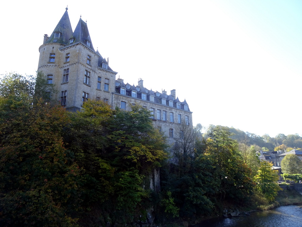 The Durbuy Castle, viewed from the Rue Fond de Vedeur street