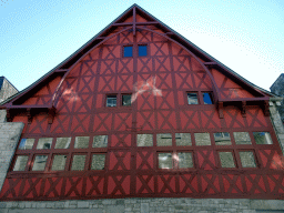 Facade of a house at the Rue du Comte Théodule d`Ursel street