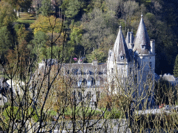The Durbuy Castle, viewed from a viewpoint near the Belvedère tower