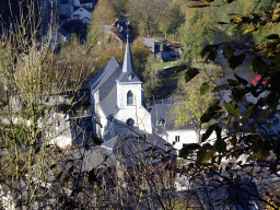 The Église Saint-Nicolas church, viewed from a viewpoint near the Belvedère tower