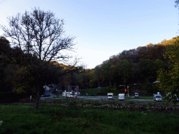 Camping site `Mobilhome du Vedeur`, viewed from the RAVeL 5 Ourthe path