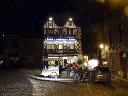 Front of the Brasserie La Vieille Demeure at the Rue du Comte Théodule d`Ursel street, by night