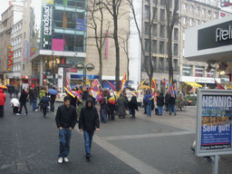 Tibetan demonstrators at the Schadowplatz