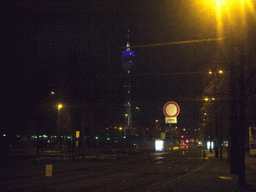 The Rheinturm Düsseldorf, by night