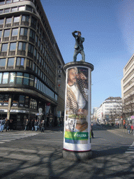 Advertisement pillar at the Konrad-Adenauer-Platz square