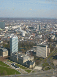 View on the Johanneskirche church and surroundings, from the Günnewig Rheinturm Restaurant Top 180