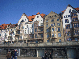 Old houses at the Rhine shore