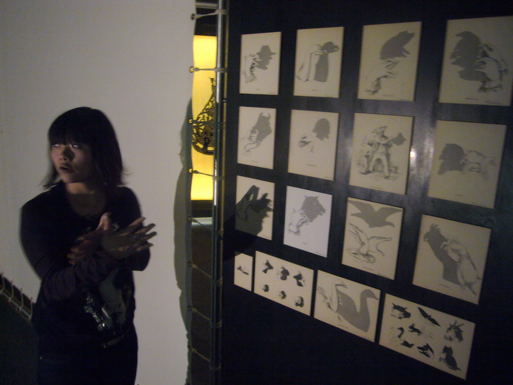 Miaomiao and hand shadow puppetry, in the Filmmuseum Düsseldorf