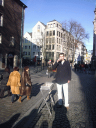 Tim having Altbier beer in the Altstadt