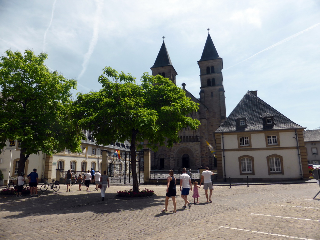 The Porte St. Willibrord street with the front of the Basilica of St. Willibrord