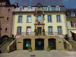 Front of the City Hall at the northeast side of the Place du Marché square