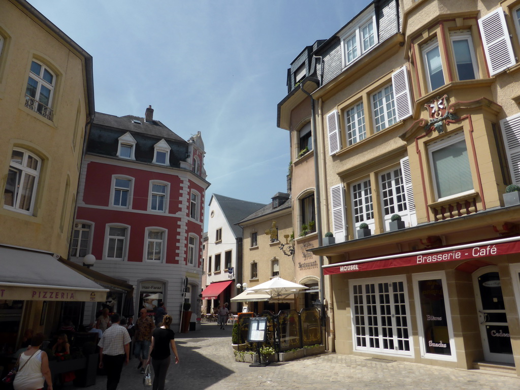 The northwest side of the Place du Marché square