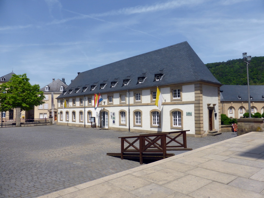 Building at the square in front of the Basilica of St. Willibrord