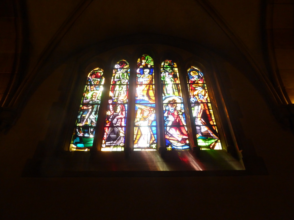 Stained glass window at the Basilica of St. Willibrord