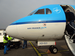 Our KLM airplane at Schiphol Airport